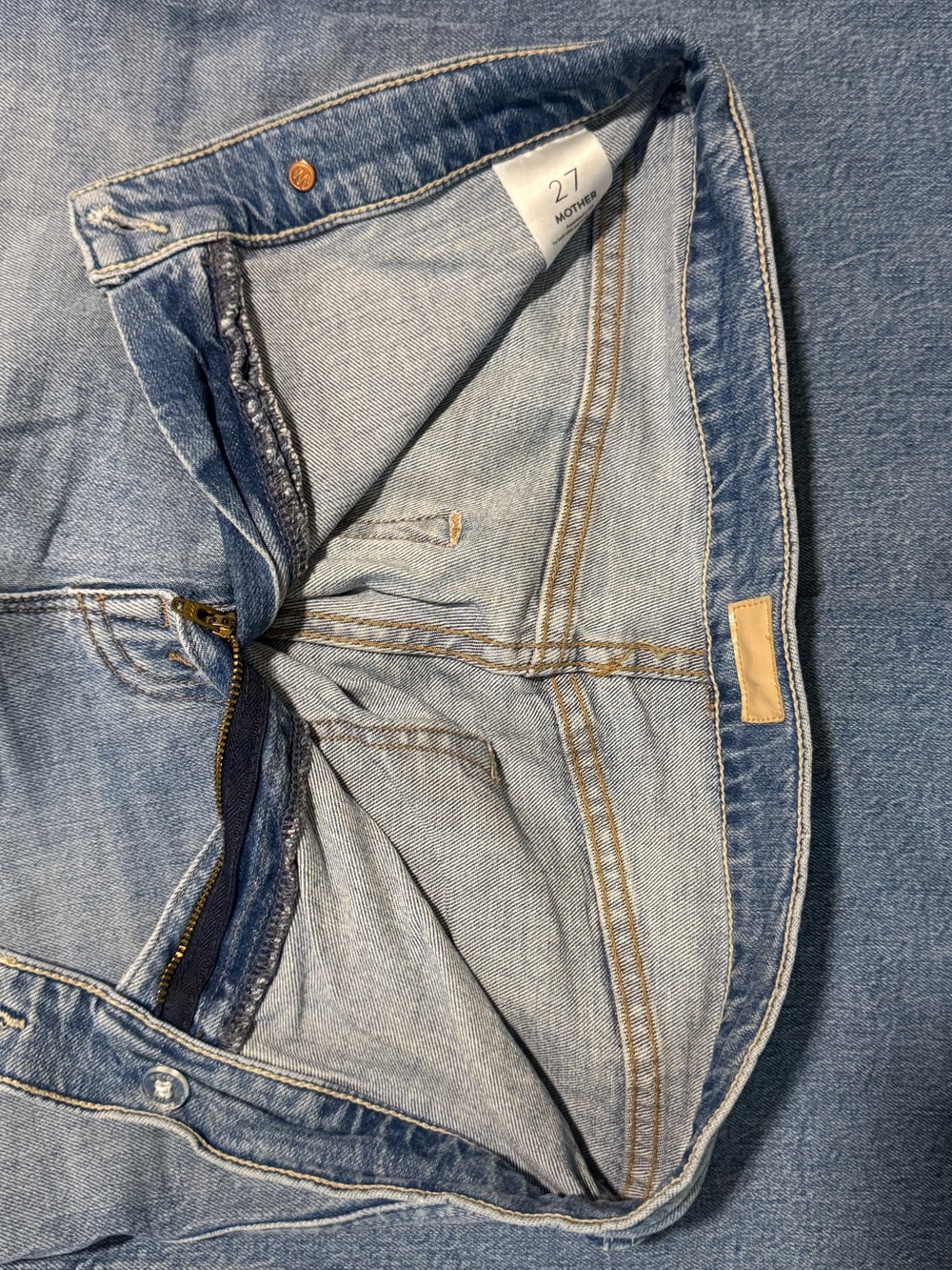 MOTHER Light Wash High Rise Flare Jeans — Size 27 - Picture 3 of 4